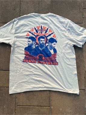 Jonas Brothers KeyBank Center Buffalo NY Tour T-Shirt Tee White XL